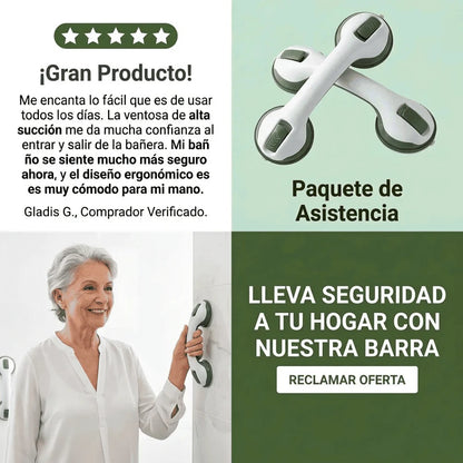 BARRA DE SEGURIDAD ANTIDESLIZANTE PARA EL BAÑO
