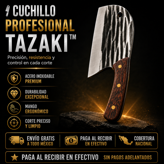 Cuchillo Tazaki (grande chef cocina) Precisión japonesa en cada corte