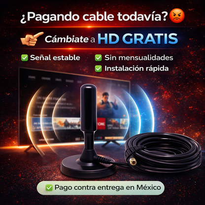 Antena TV Digital HD UltraClear - ¡No pagues cable nunca más!