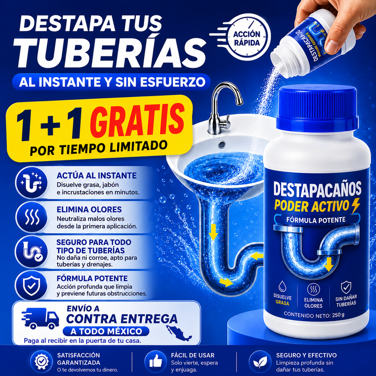 DRENOX® Destapacañerías – Eliminá obstrucciones en Minutos 🚨2x1 SOLO HOY🚨