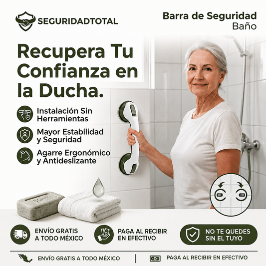 BARRA DE SEGURIDAD ANTIDESLIZANTE PARA EL BAÑO