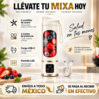 Mixa™ Licuadora Portatil Recargable Inalambrica