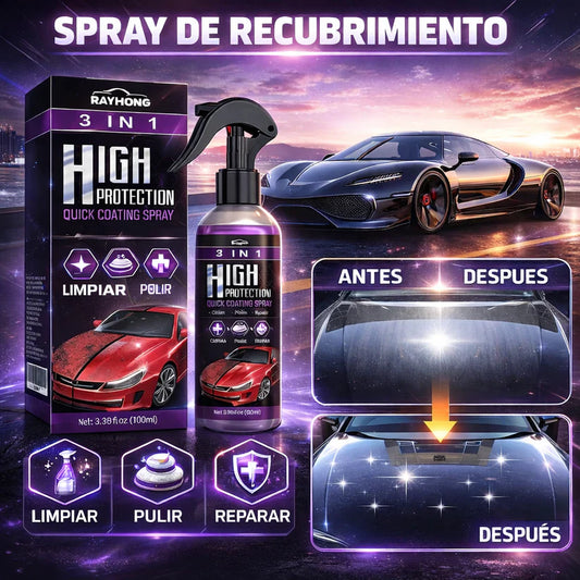 Spray de Recubrimiento cerámico 100 ML para autos 3 en 1 - PREMIUM