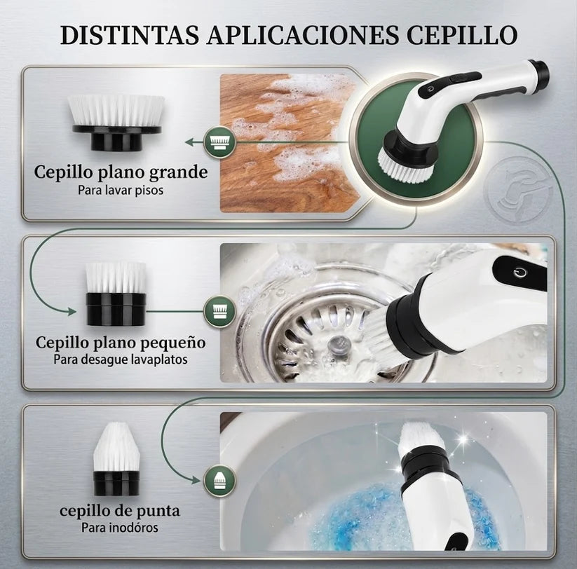 Cepillo Electrico 9 en 1 - Limpieza total sin esfuerzo