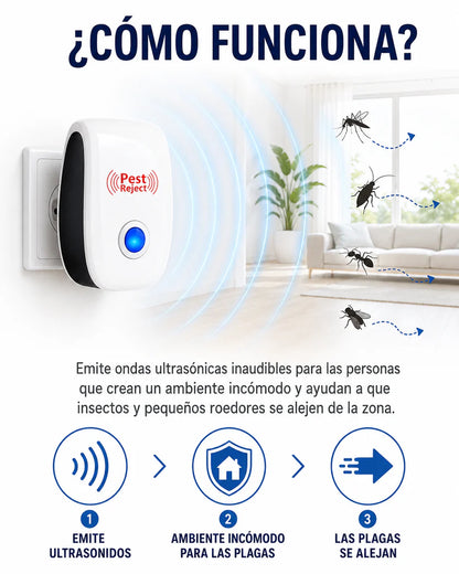 Repelente Ultrasónico® Versión Actualizada - Más Tranquilidad para tu Hogar