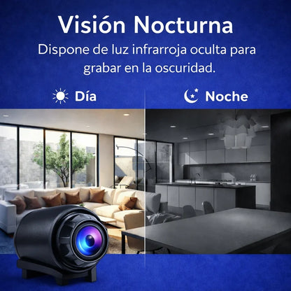 Mini Cámara Espía Full HD con Visión Nocturna – Discreta, Inalámbrica y Activada por Movimiento