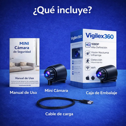 Mini Cámara Espía Full HD con Visión Nocturna – Discreta, Inalámbrica y Activada por Movimiento